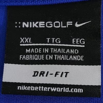 Nike Men's Dri Fit Golf Performance Polo Shirt Size XXL Blue Short Sleeve - Thumbnail 7