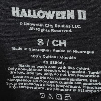 Halloween 2 Men's Graphic T-Shirt Size Small Black Michael Myers Horror NEW - Thumbnail 8