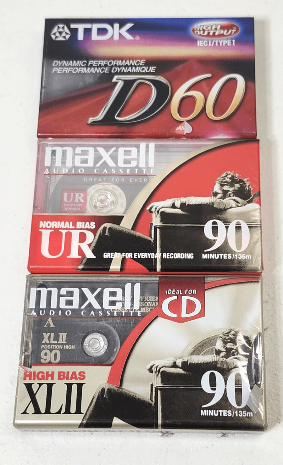 3 Maxell TDK Audio Cassette Tapes Bundle Lot Sealed NEW - Thumbnail 2