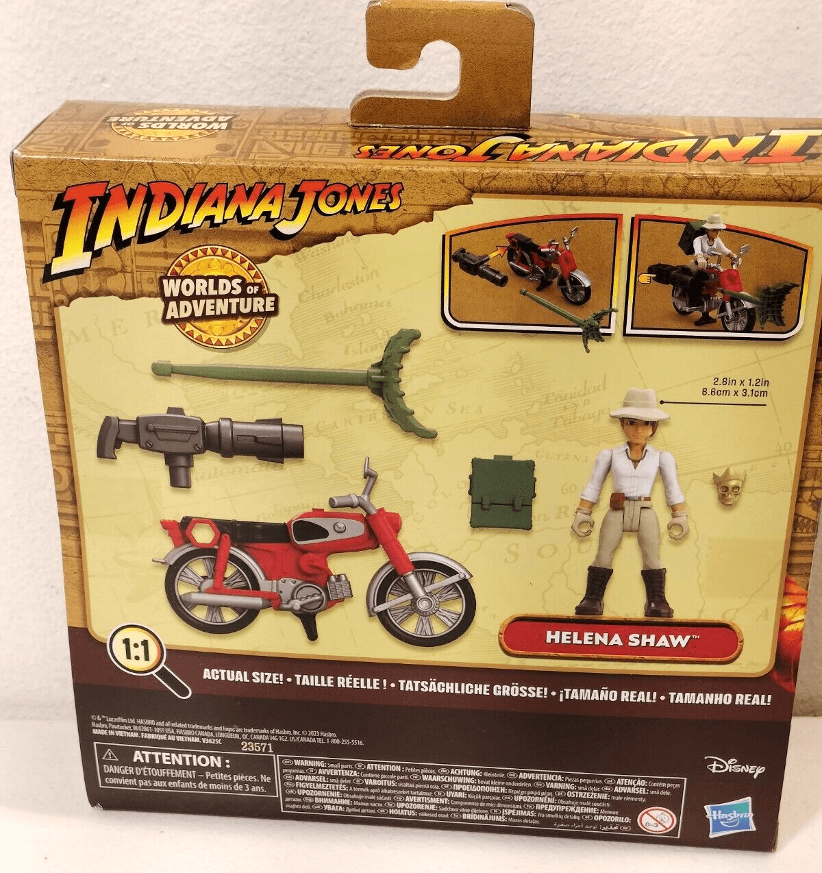 Helena Shaw Indiana Jones Action Figure Motorcycle Worlds Of Adventure Hasbro - Thumbnail 4
