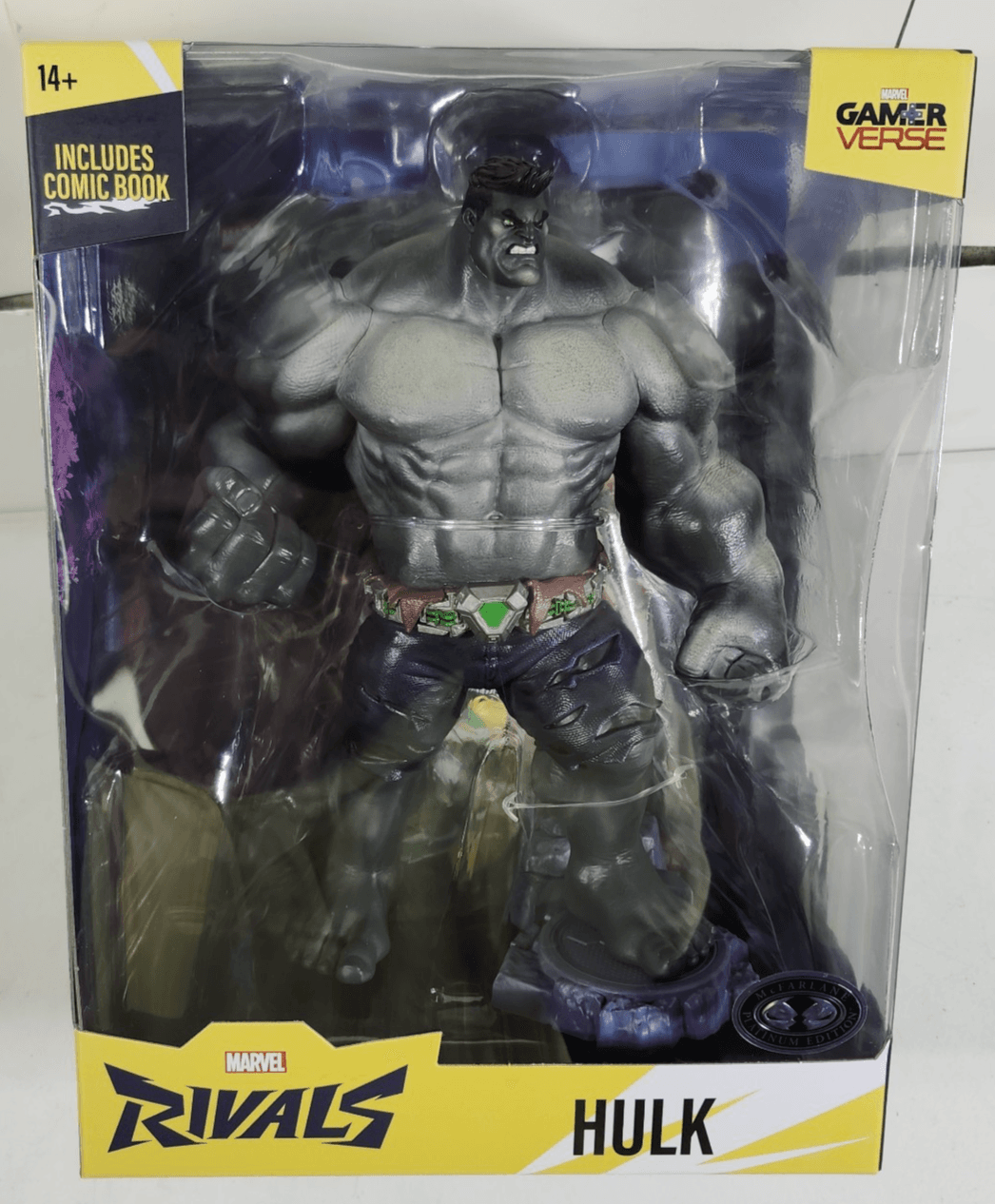 Marvel Rivals Gamer Verse McFarlane Variant Platinum Grey The Hulk 1/6 Statue - Thumbnail 2