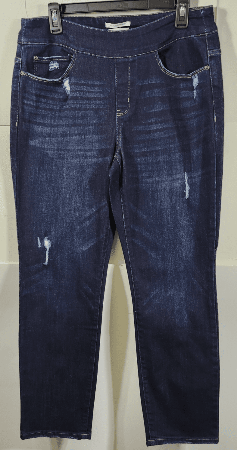 Westbound Womens Jeans 10 Short The Park Avenue Fit Pull On Blue Denim Pants - Thumbnail 5