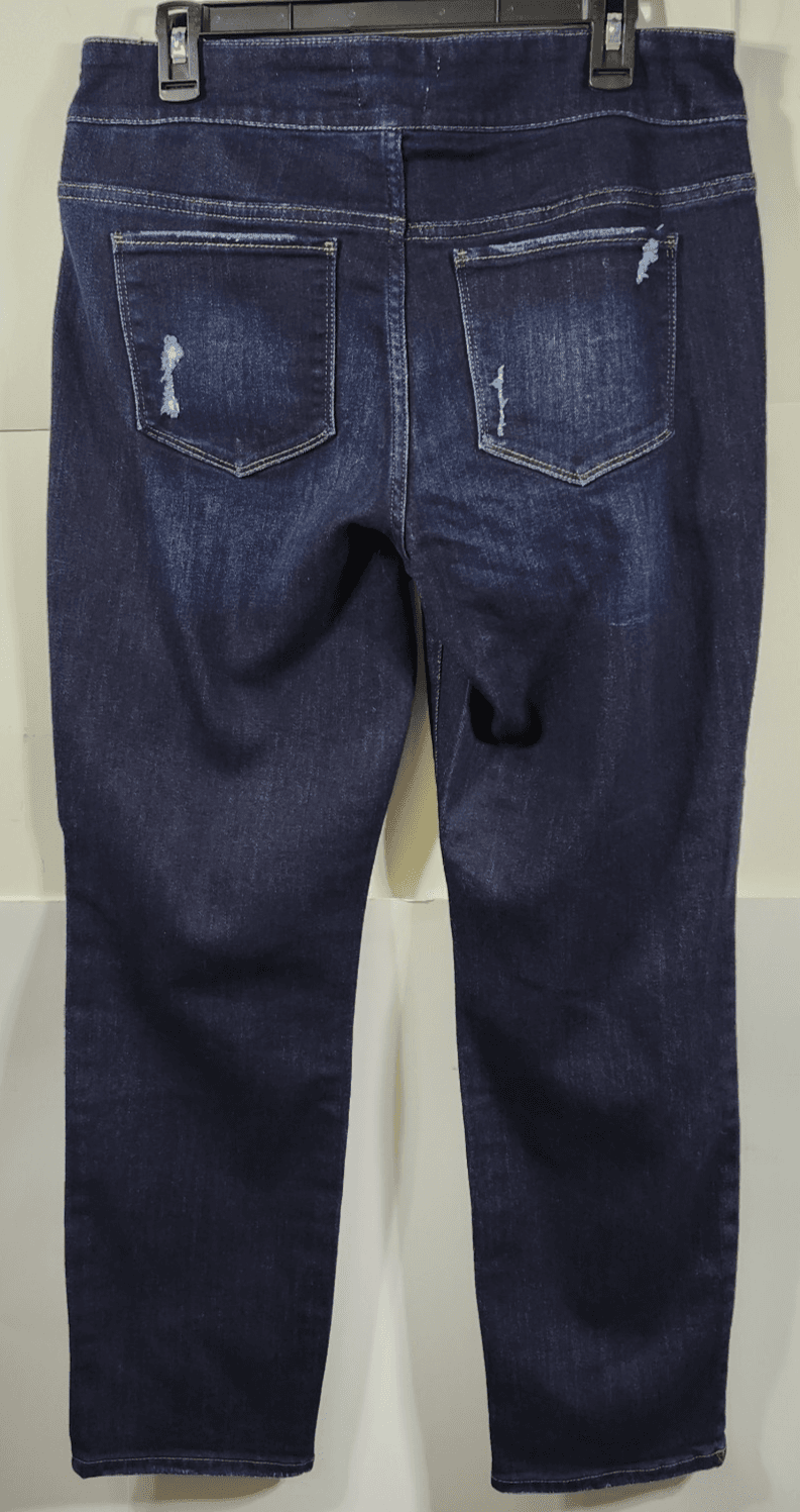 Westbound Womens Jeans 10 Short The Park Avenue Fit Pull On Blue Denim Pants - Thumbnail 6