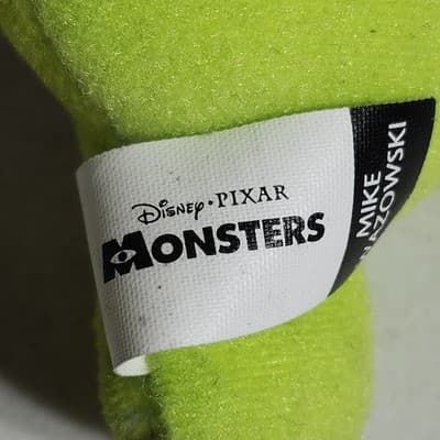Monsters Inc McDonalds Happy Meal Toy Mike Wazowski Plush Keychain Disney Pixar - Thumbnail 4