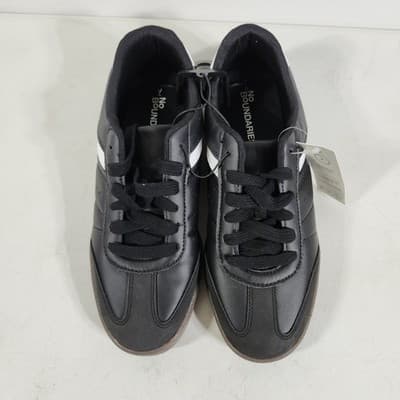 No Boundaries Men's 9 Sneakers Black Memory Foam Sport Lace-up Low Top NEW - Thumbnail 3