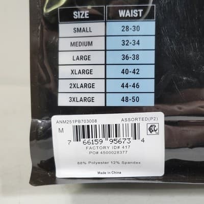 AND1 Men's M Breathe Performance Boxer Briefs 6 Pairs Underwear Black Gray NEW - Thumbnail 4