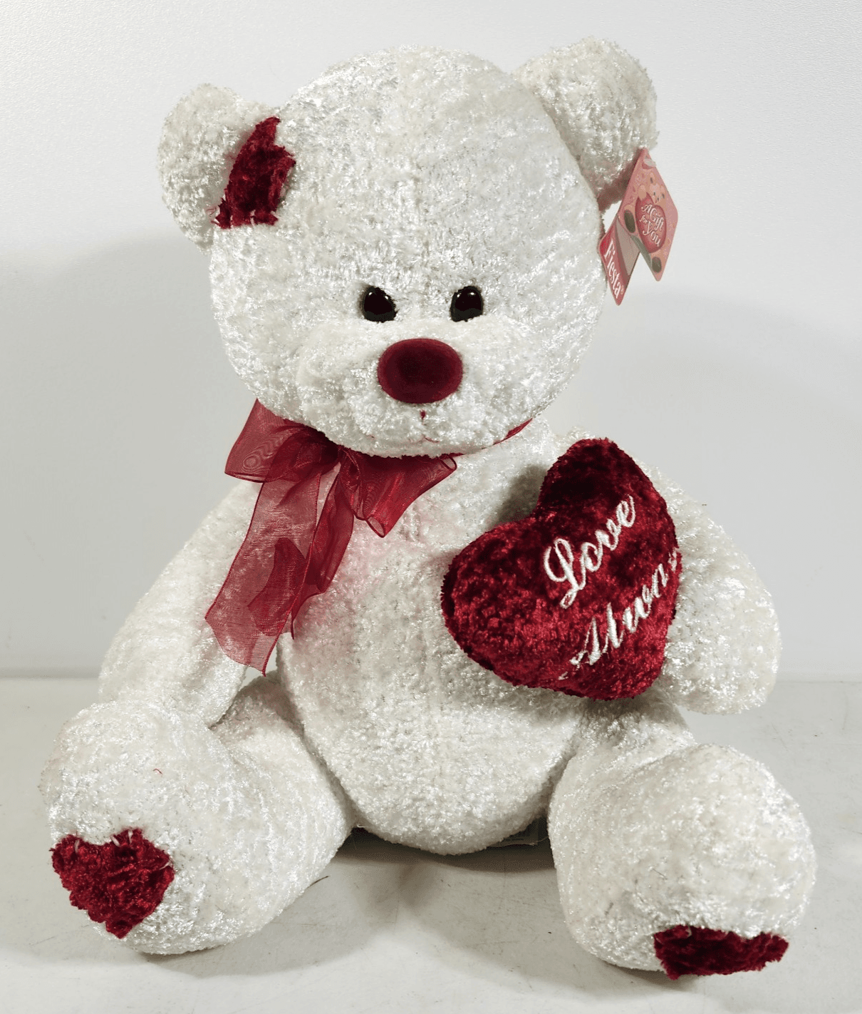 Teddy Bear Love Always 12" Plush Red Heart Stuffed Animal Toy Fiesta - Thumbnail 2
