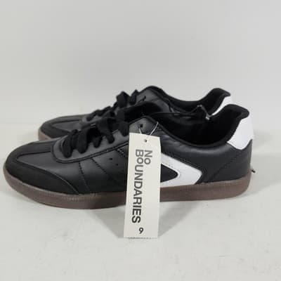No Boundaries Men's 9 Sneakers Black Memory Foam Sport Lace-up Low Top NEW - Thumbnail 4
