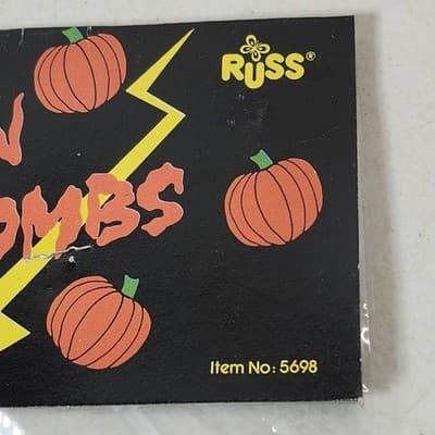 NOS Vintage Russ Honeycomb Pumpkin Halloween Decoration Home Decor - Thumbnail 3