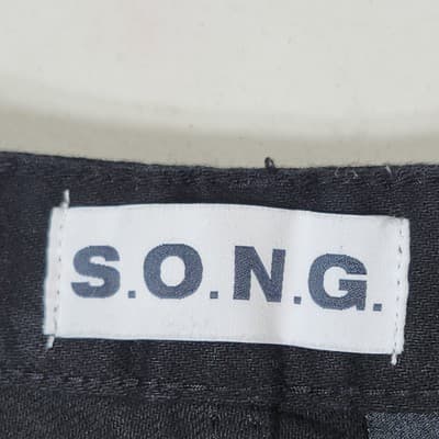 S.O.N.G. 90s Boyfriend Cargo Jeans Black Denim Juniors Women’s Size 3 - Thumbnail 7