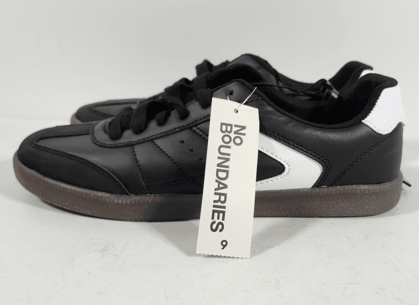 No Boundaries Men's 9 Sneakers Black Memory Foam Sport Lace-up Low Top NEW - Thumbnail 7