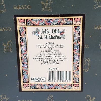 Enesco St Nicholas Musical Statue Home Decor Jolly Old Saint Nicholas Limited - Thumbnail 3