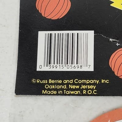 NOS Vintage Russ Honeycomb Pumpkin Halloween Decoration Home Decor - Thumbnail 4