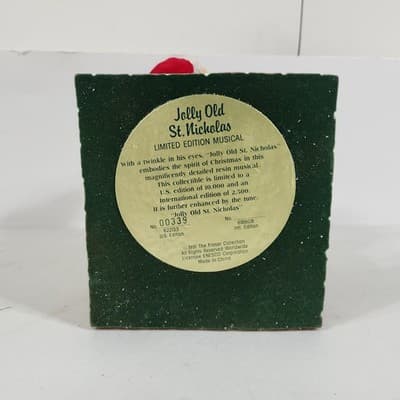 Enesco St Nicholas Musical Statue Home Decor Jolly Old Saint Nicholas Limited - Thumbnail 16