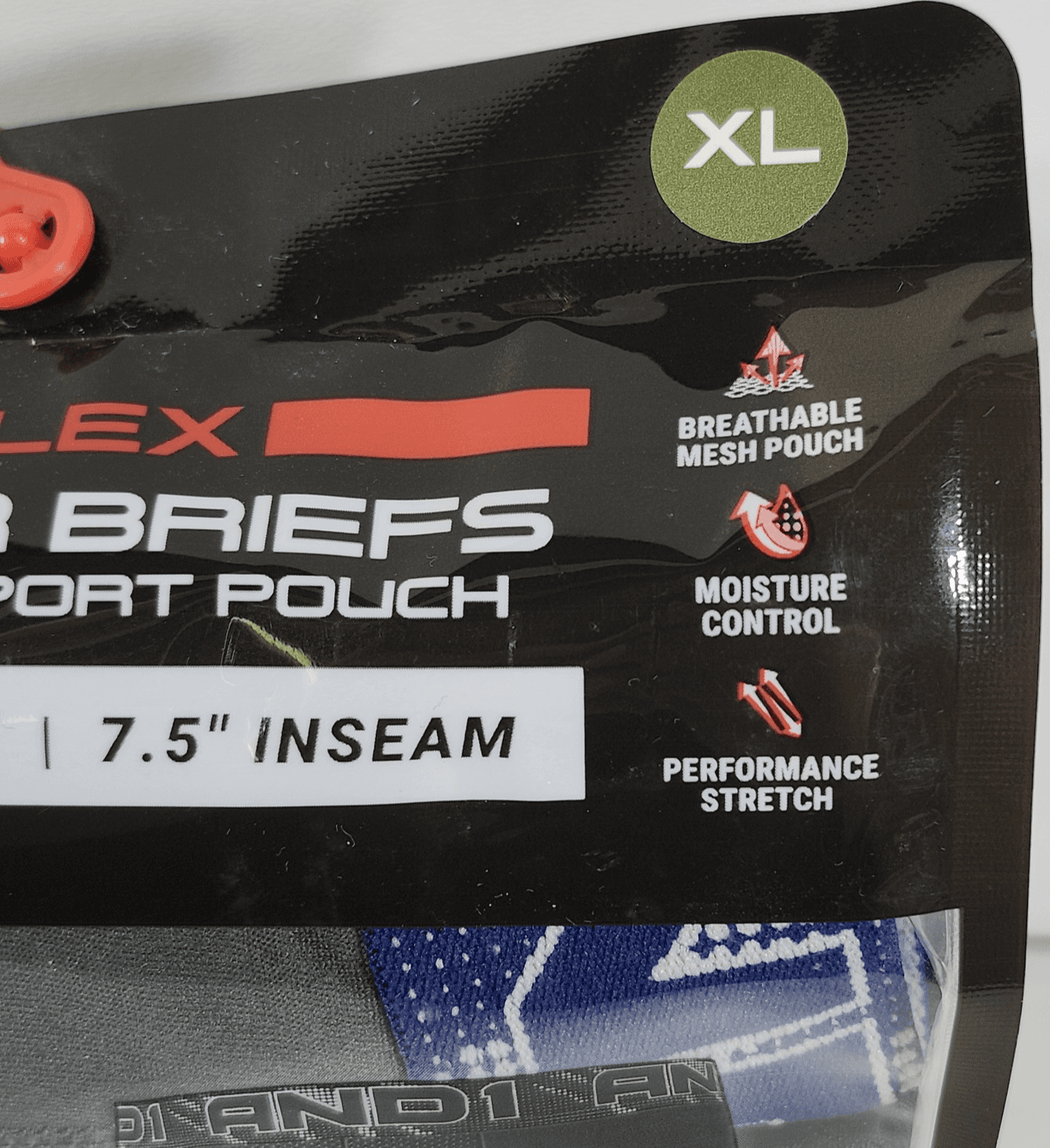 AND1 Men's XL Flex Mid Length Boxer Briefs 6 Pairs Underwear NEW - Thumbnail 3