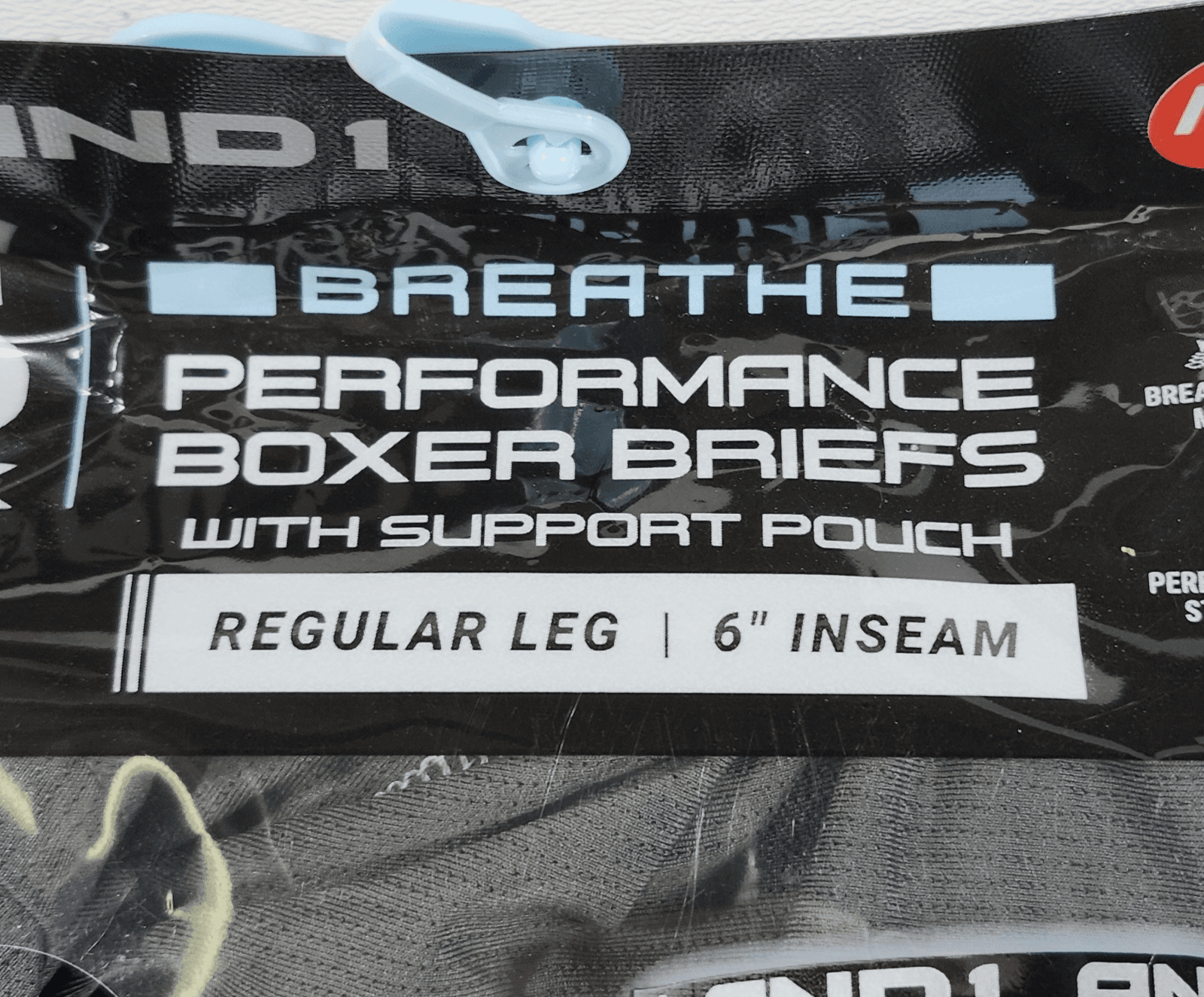 AND1 Men's M Breathe Performance Boxer Briefs 6 Pairs Underwear Black Gray NEW - Thumbnail 2