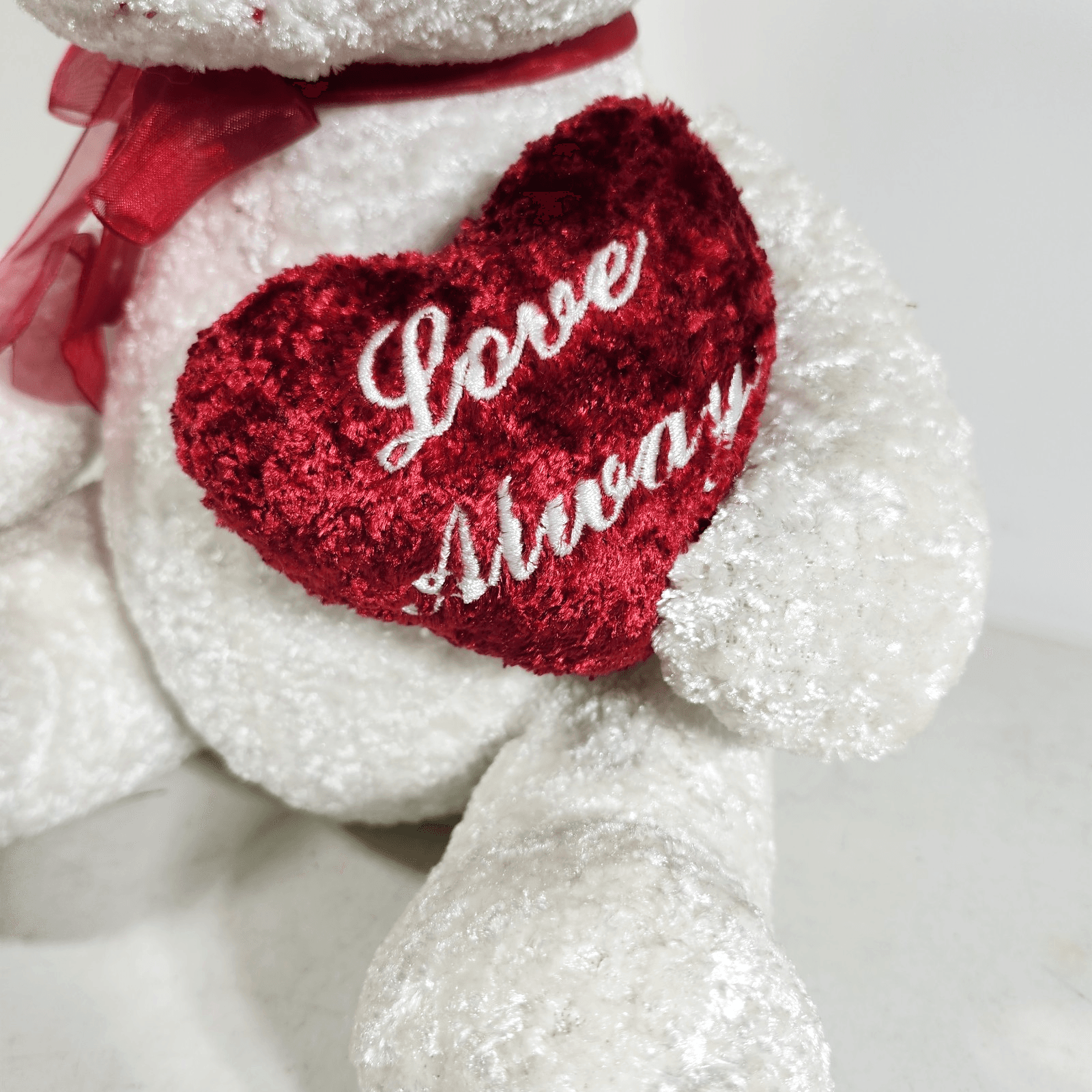 Teddy Bear Love Always 12" Plush Red Heart Stuffed Animal Toy Fiesta - Thumbnail 3