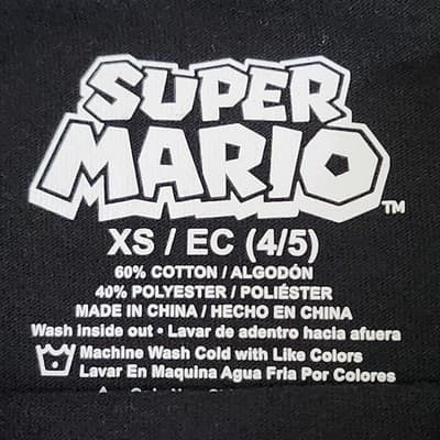 Super Mario Princess Peach Girls Short Sleeve Graphic T-Shirt Size XS NEW - Thumbnail 8