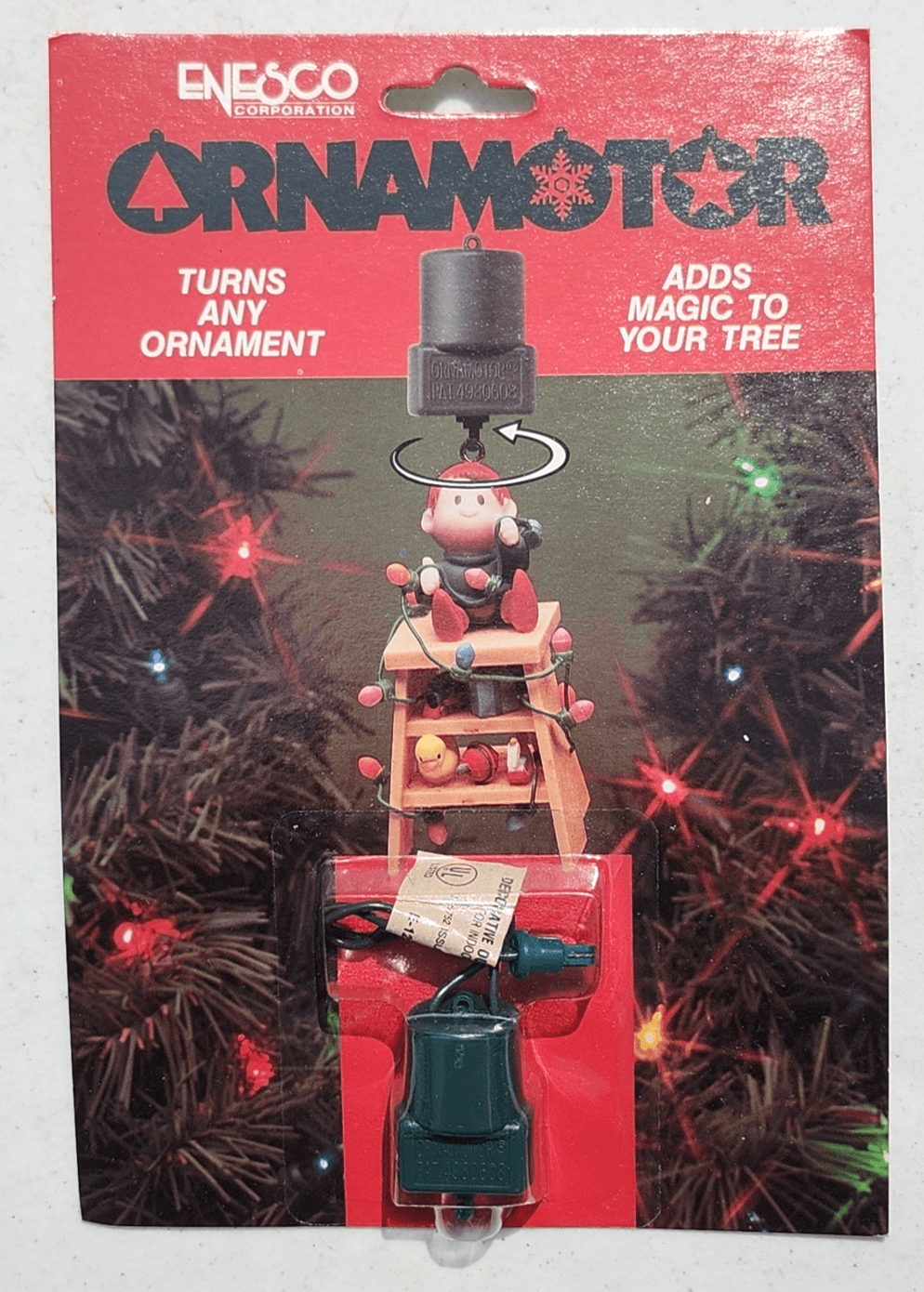Enesco ORNAMOTOR Turns Any Ornament CHRISTMAS ORNAMENTS Rotating Motor