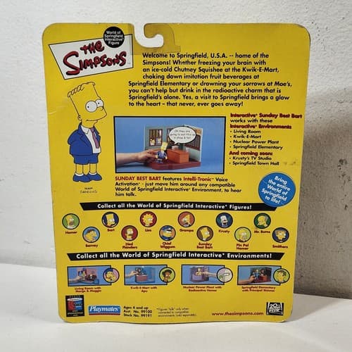 The Simpsons Sunday Best Bart Action Figure 2000 Playmates Toys - Thumbnail 8