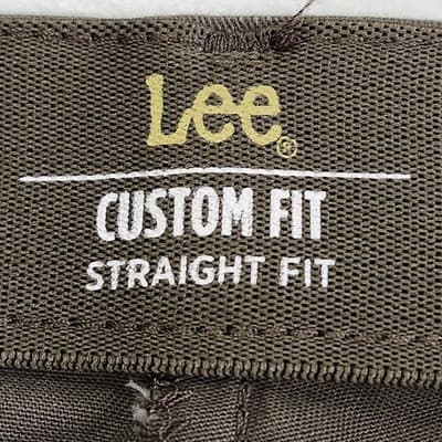 Lee Custom Fit Straight Leg Chino Pants Men's 36x34 Brown - Thumbnail 7