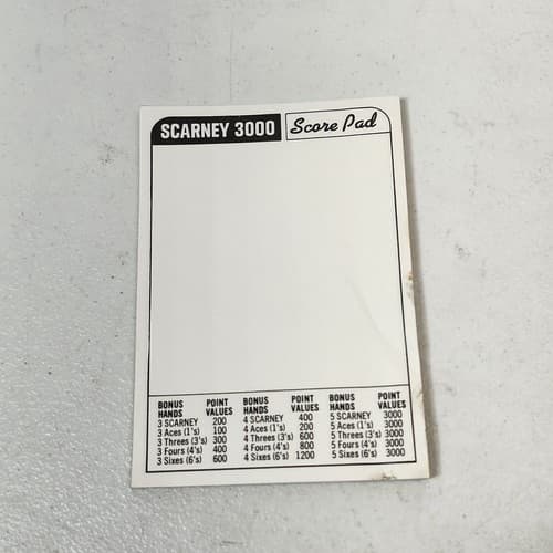 Vintage Scarney 3000 Dice Game Used Complete OG Box - Thumbnail 3