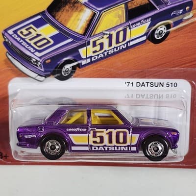 2025 Hot Wheels Hot Ones Target Exclusive ‘71 Datsun 510 Chase Car 1/64 Toy NEW - Thumbnail 3