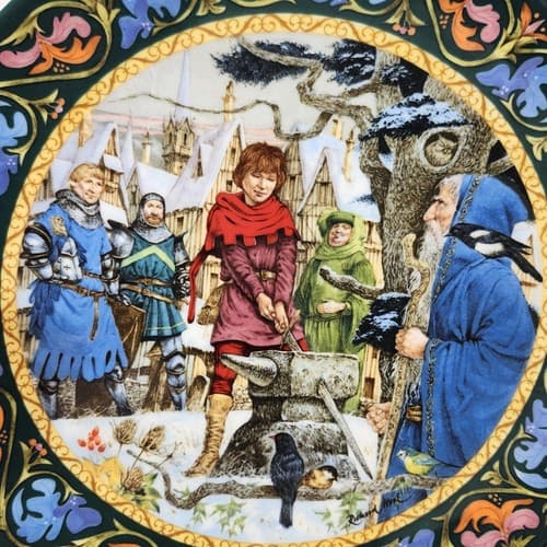 Wedgewood Collector Plate Sword In The Stone "Arthur Draws The Sword" Bone China - Thumbnail 3