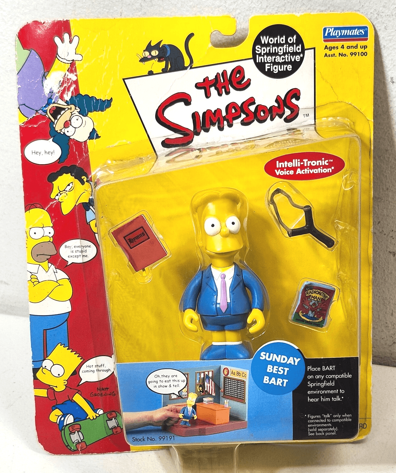 The Simpsons Sunday Best Bart Action Figure 2000 Playmates Toys