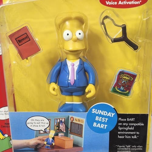 The Simpsons Sunday Best Bart Action Figure 2000 Playmates Toys - Thumbnail 2
