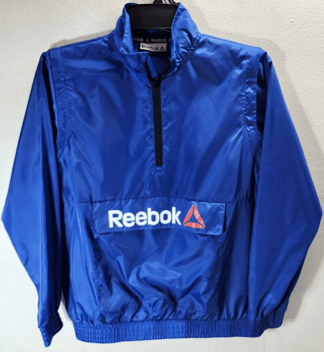 Reebok Boy's Windbreaker Jacket Size Large Removable Sleeves Blue
