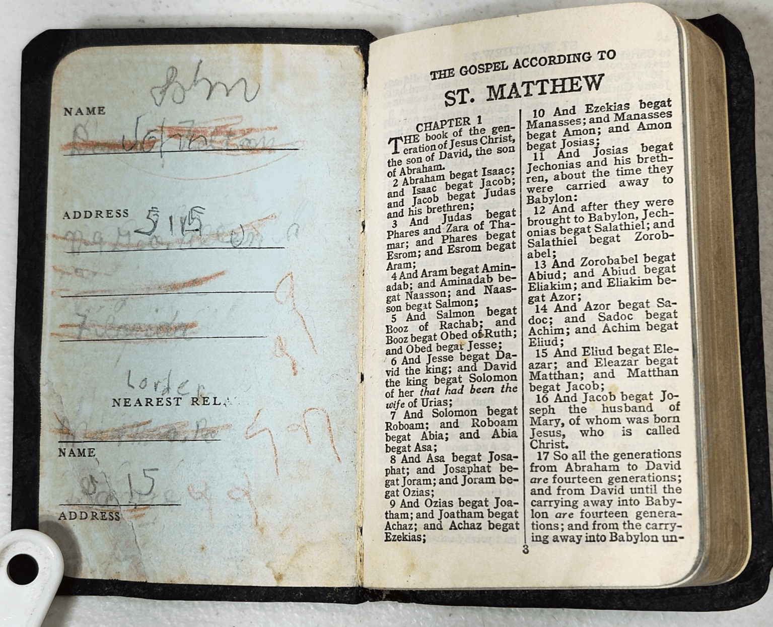New Testament Pocket American Bible Society Black Cover Holy - Thumbnail 2