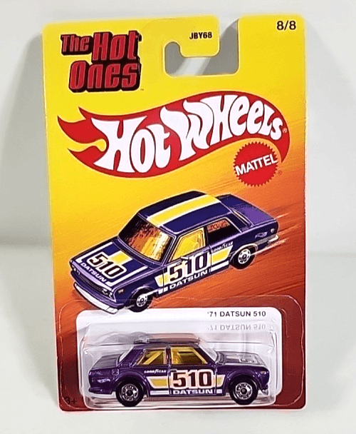 2025 Hot Wheels Hot Ones Target Exclusive ‘71 Datsun 510 Chase Car 1/64 Toy NEW - Thumbnail 2