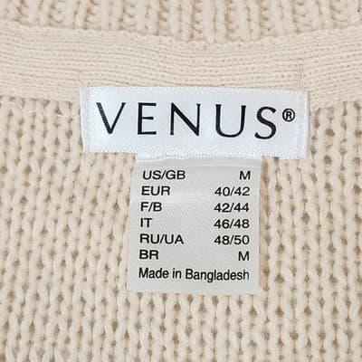 Venus Women's M Sweater Light Pink Shoulder Cut Out - Thumbnail 7