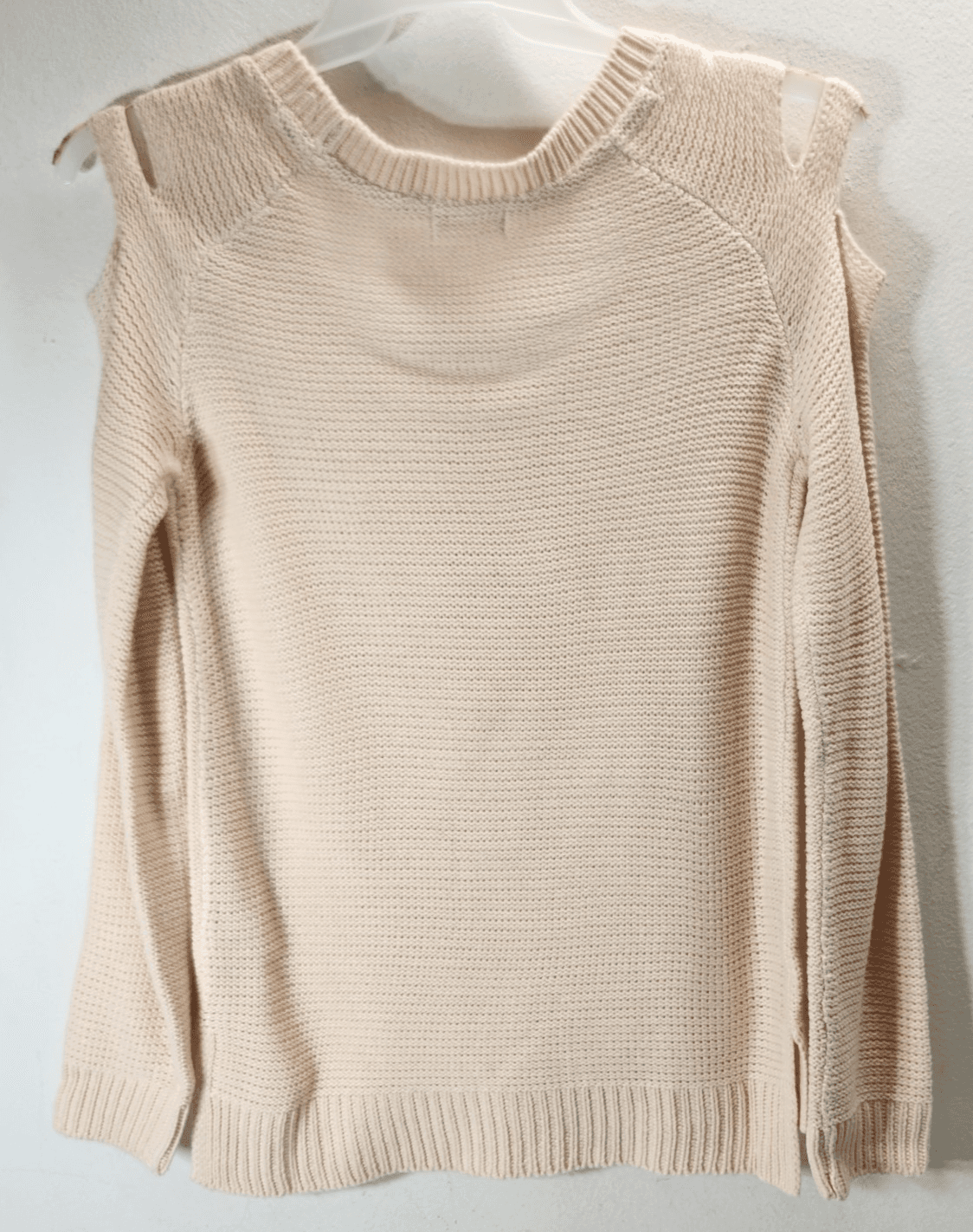 Venus Women's M Sweater Light Pink Shoulder Cut Out - Thumbnail 4