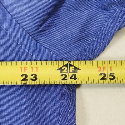 Brandini Shirt Men's Size 16 Blue Button Up Soft Casual Dress Collared Business - Thumbnail 2