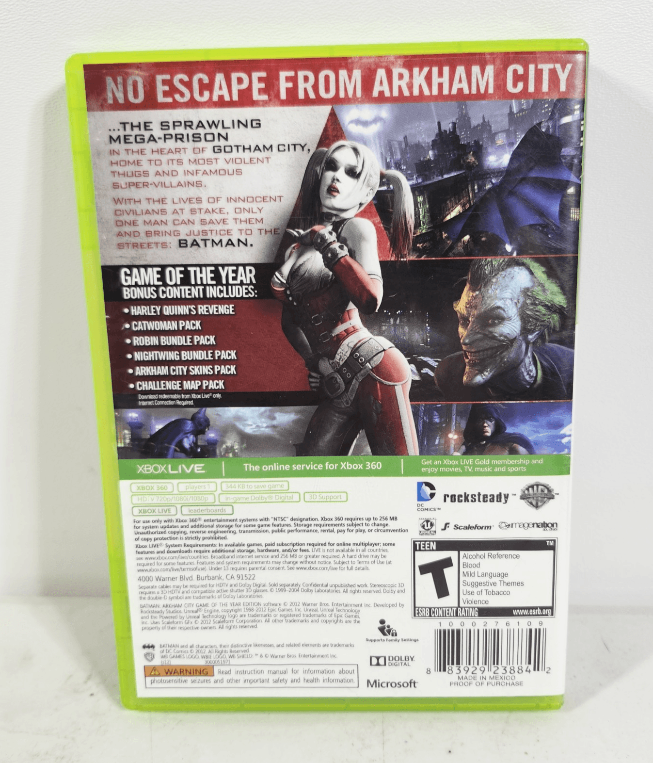 Batman: Arkham City Video Game of the Year Edition Xbox 360 Complete Tested - Thumbnail 6