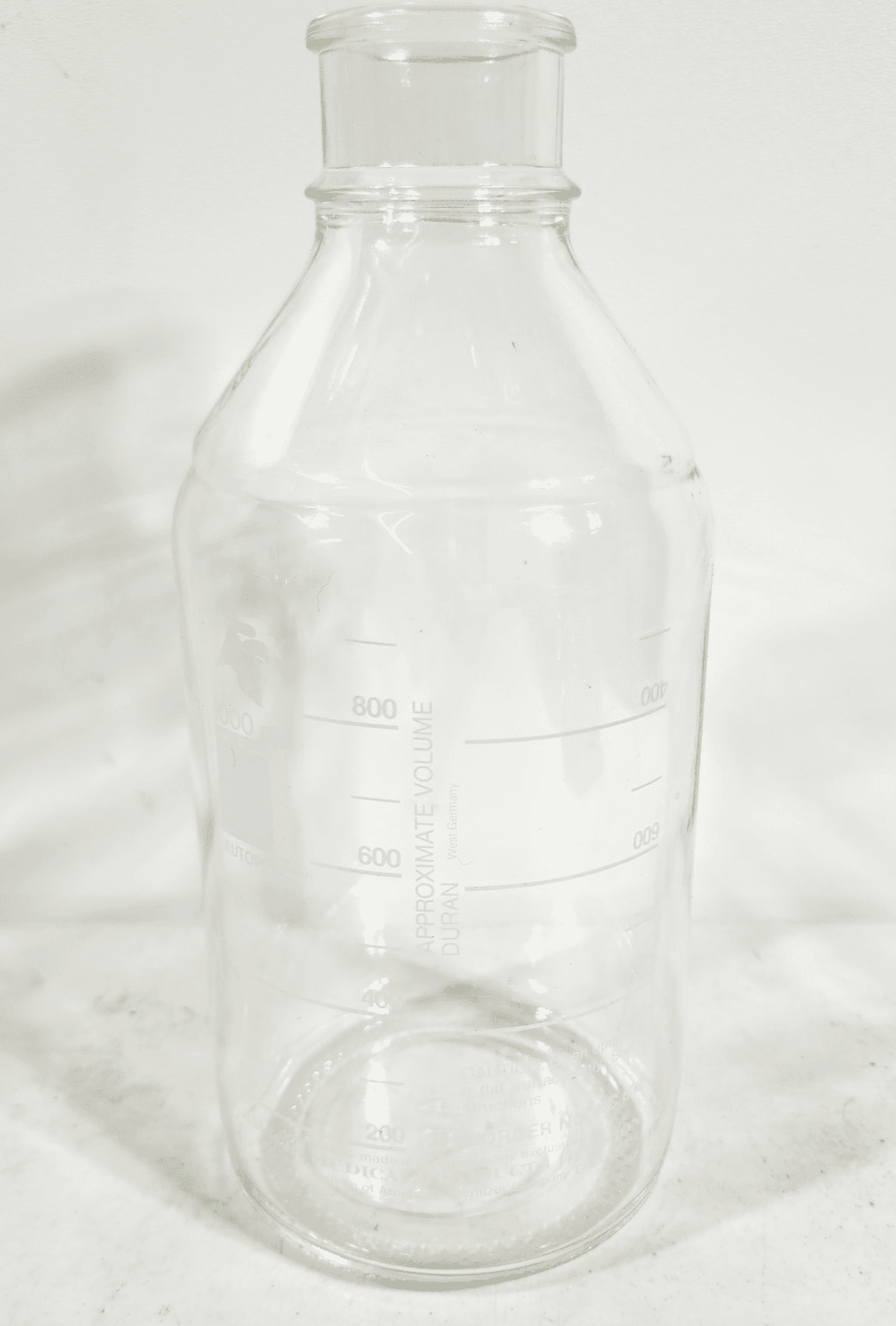 1000ML Amsco Round Glass Apothecary Clear Measuring Bottle Vintage