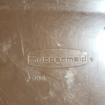 Vintage Rubbermaid 2968 Chocolate Brown Tulip Floral Square Laundry Basket Retro - Thumbnail 10