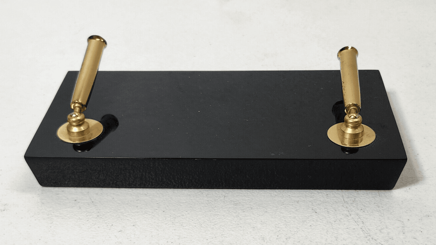Charles Underwood Double Pen Holder Desk Decor 8" X 4" Black & Gold - Thumbnail 3