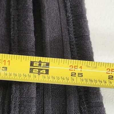 Time and Tru Women's XXL Shirt Ribbed Hacci V-neck Top Black NEW - Thumbnail 3