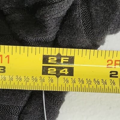 Time and Tru Women's XXL Shirt Ribbed Hacci V-neck Top Black NEW - Thumbnail 2