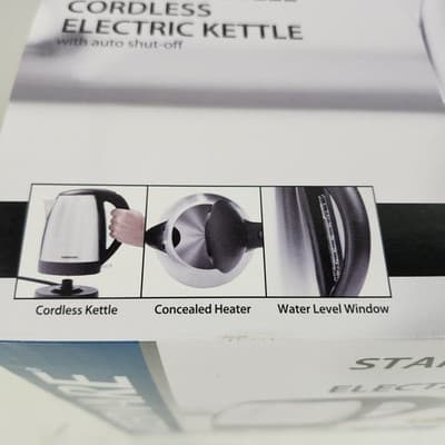 Farberware Stainless Steel Cordless Electric Kettle NEW - Thumbnail 5