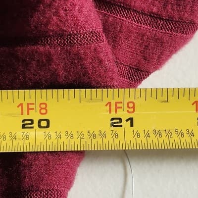 Time and Tru Women's S Shirt Ribbed Hacci V-neck Top Red NEW - Thumbnail 2