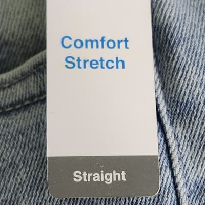 Time & Tru Women's L Maternity Jeans Straight Leg Blue Denim Stretch Pants NEW - Thumbnail 7