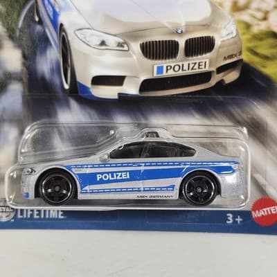 2025 Matchbox BMW M5 Police Germany Series Car 1/64 Toy Vehicle NEW - Thumbnail 2
