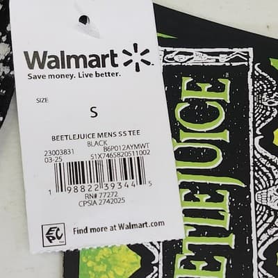 Beetlejuice Graphic TShirt Mens Size Small Black Short Sleeve NEW - Thumbnail 7
