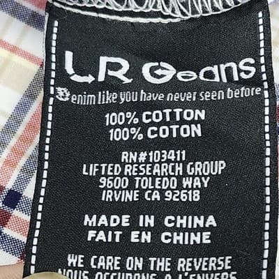 Lifted Research Group LRG Button Down Shirt Mens XXL Plaid Streetwear Logo - Thumbnail 9