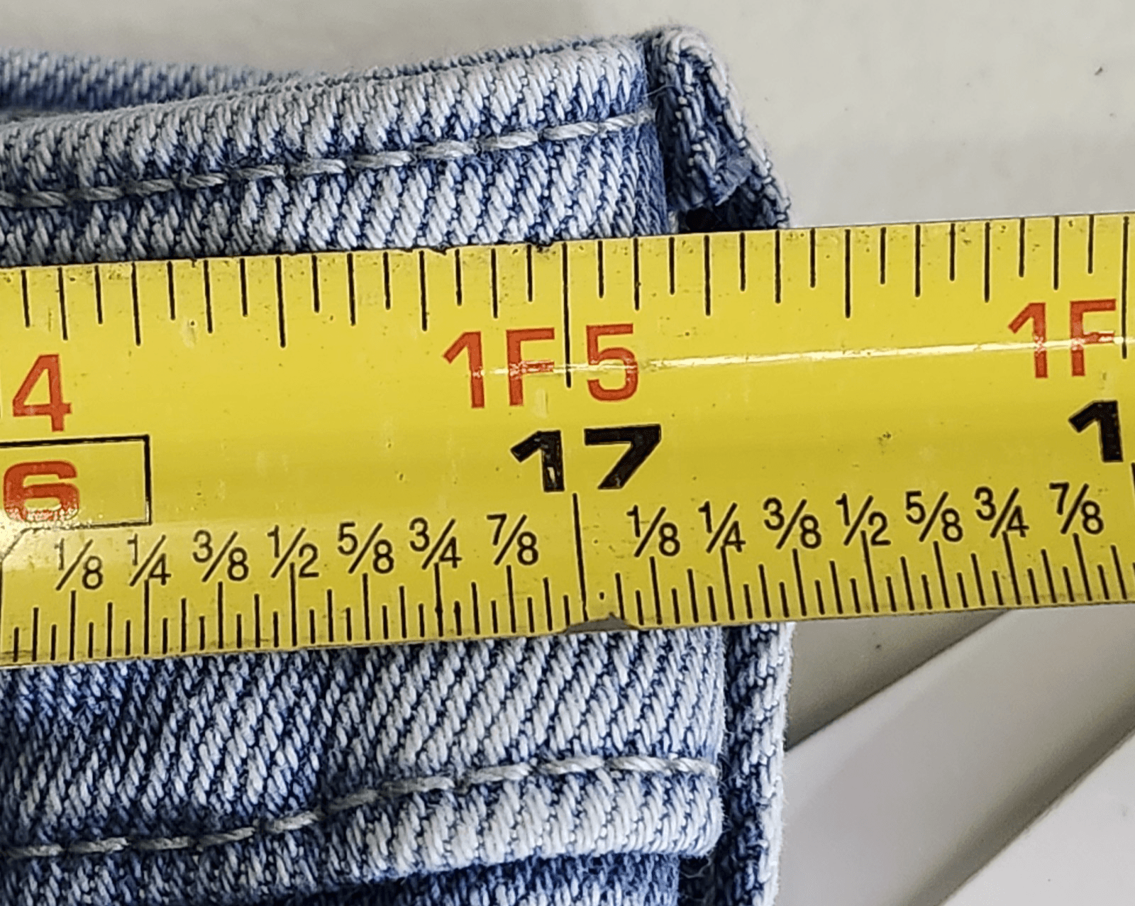 Time & Tru Women's L Maternity Jeans Straight Leg Blue Denim Stretch Pants NEW - Thumbnail 2