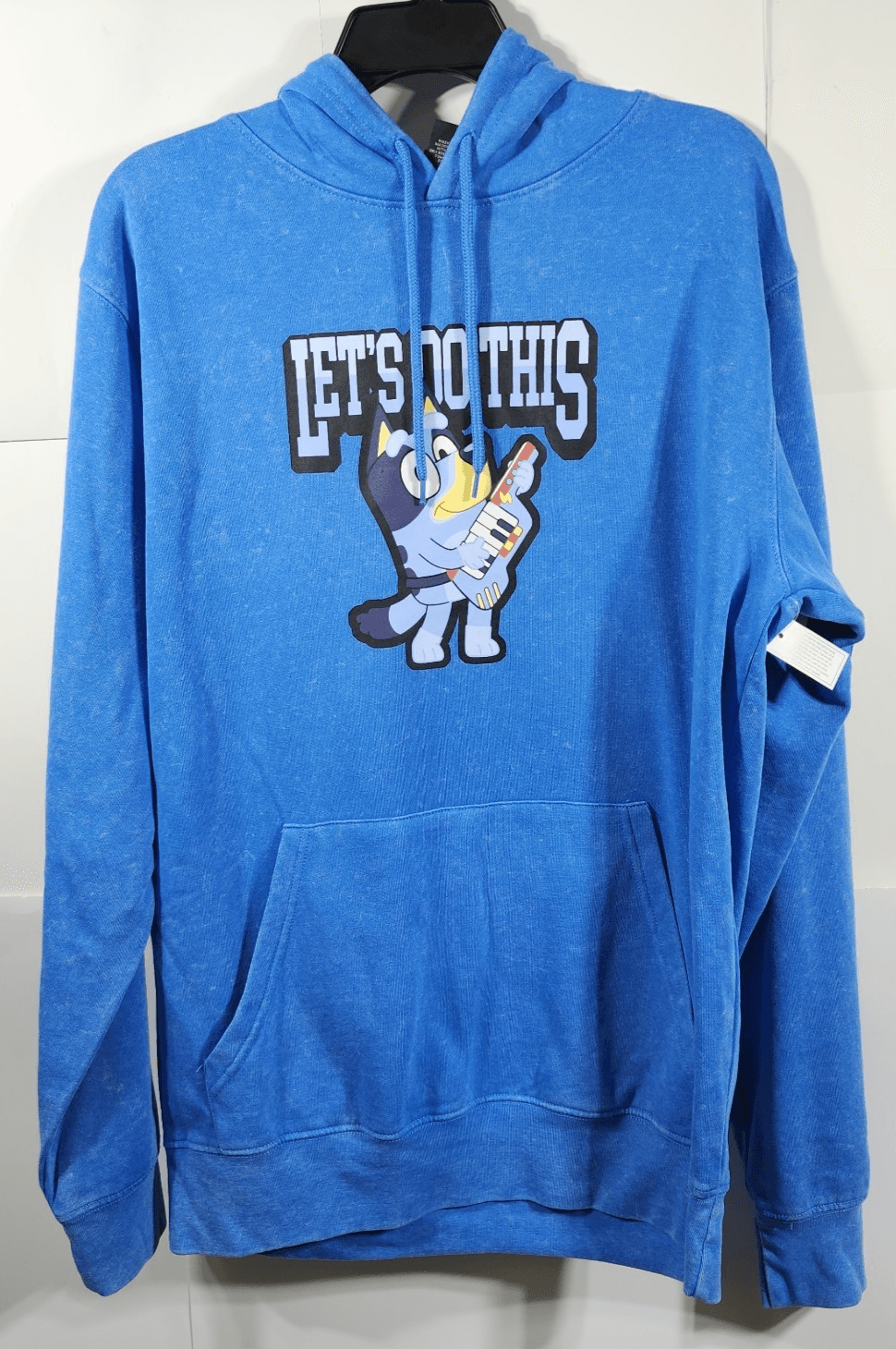 Bluey Mens Medium Graphic Hoodie Blue Hooded Sweatshirt Long Sleeve NEW - Thumbnail 5